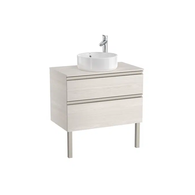The Gap Base unit with two drawers for over countertop basin