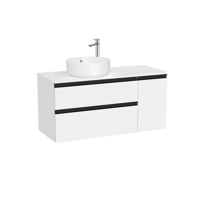 The Gap Base unit with two drawers for left hand over countertop basin