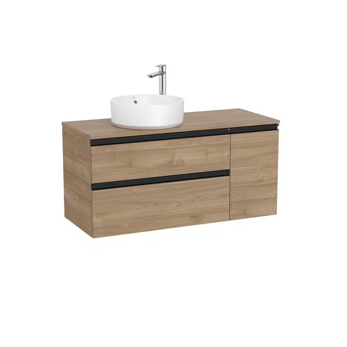 The Gap Base unit with two drawers for left hand over countertop basin