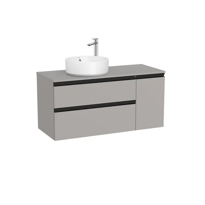 The Gap Base unit with two drawers for left hand over countertop basin