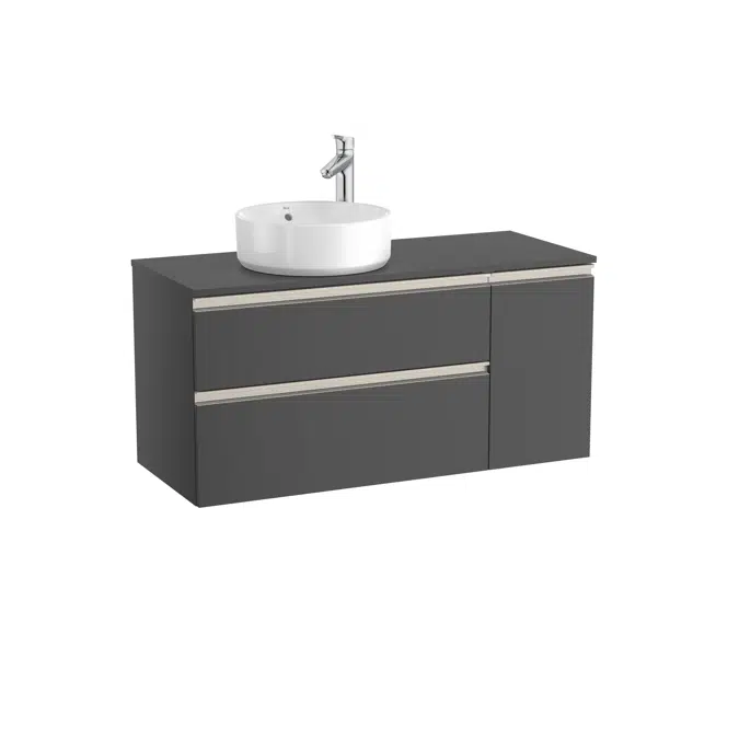The Gap Base unit with two drawers for left hand over countertop basin