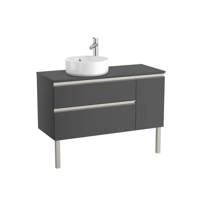 The Gap Base unit with two drawers for left hand over countertop basin