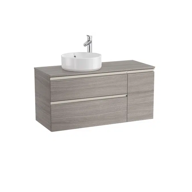 The Gap Base unit with two drawers for left hand over countertop basin