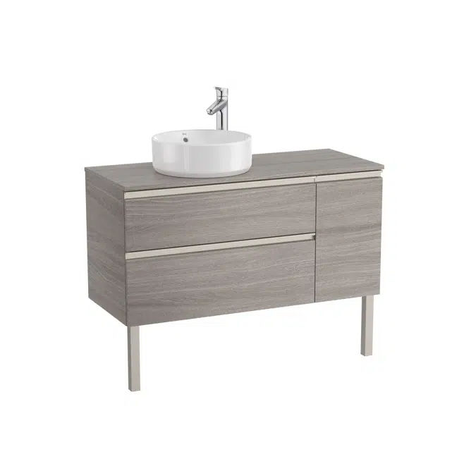 The Gap Base unit with two drawers for left hand over countertop basin