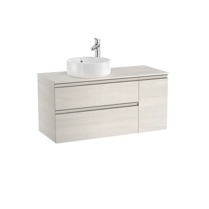 The Gap Base unit with two drawers for left hand over countertop basin