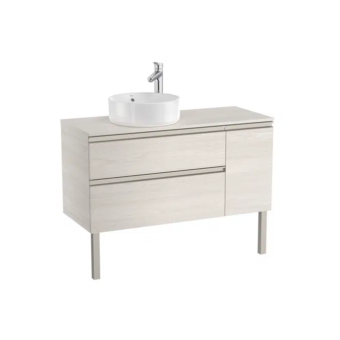 The Gap Base unit with two drawers for left hand over countertop basin