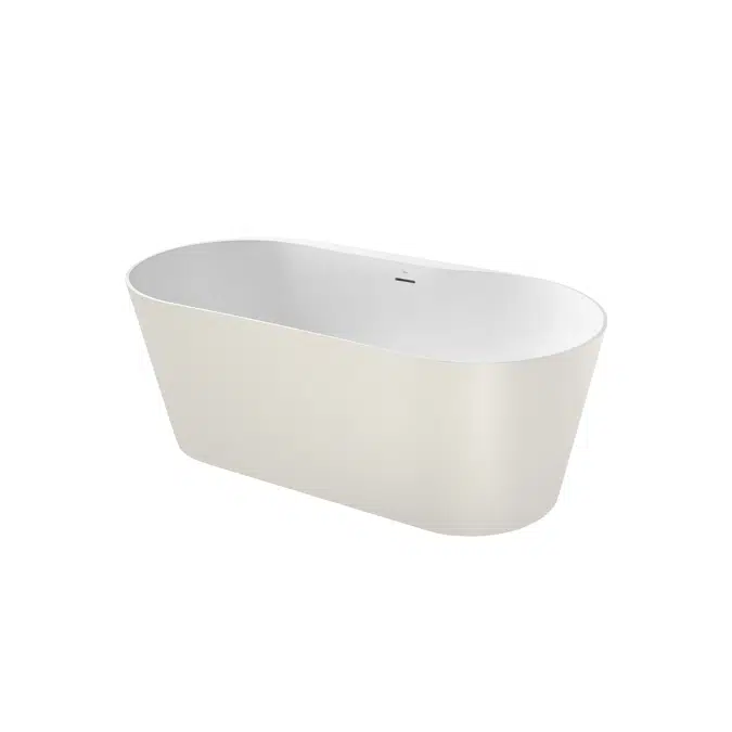 Raina Stonex® oval bathtub with drain