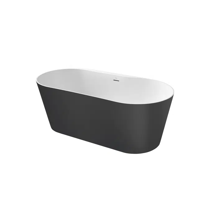 Raina Stonex® oval bathtub with drain