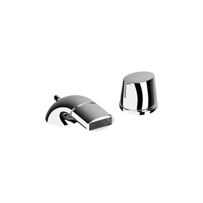 ARMANI - ISLAND Single side lever bidet mixer with pop-up waste