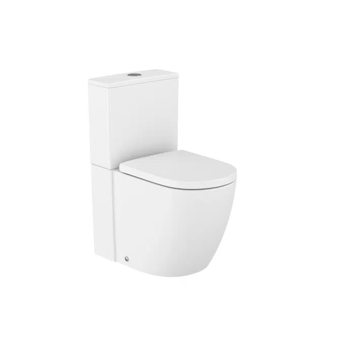Meridian - Back-to-wall close-coupled Roca Rimless® Vortex WC with dual outlet
