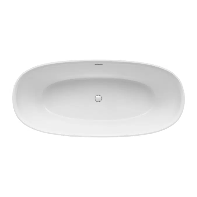 ARIANE Stonex® oval bathtub with click-clack drain and trap