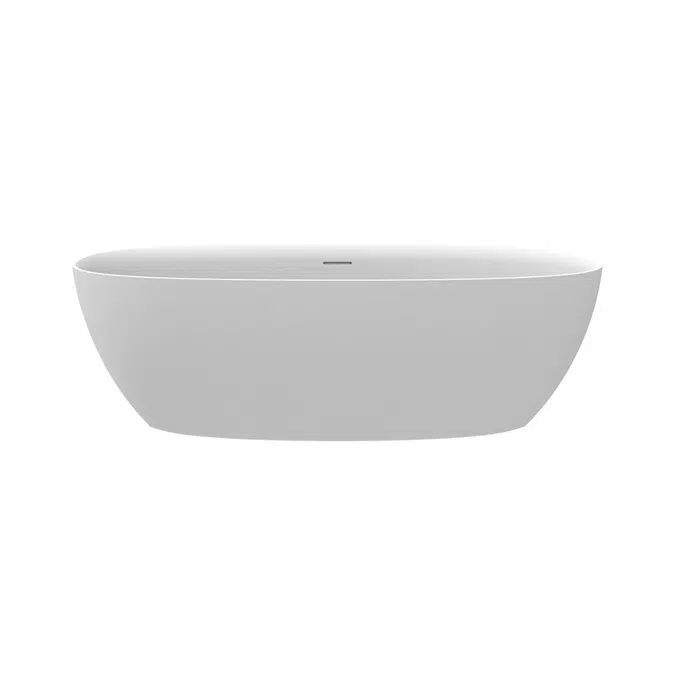 ARIANE Stonex® oval bathtub with click-clack drain and trap