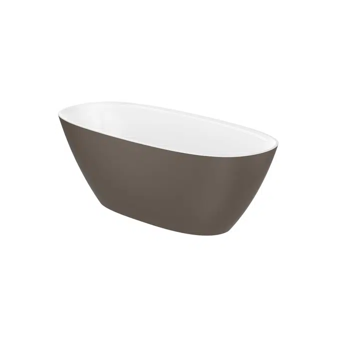 Ariane Oval Stonex® freestanding bath with click-clack waste and trap