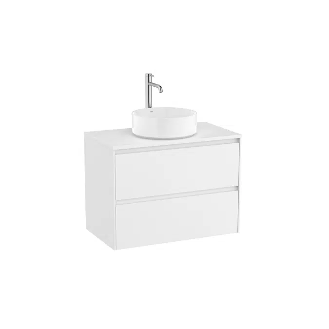 ONA Base unit for over countertop centered hand basin with two drawers