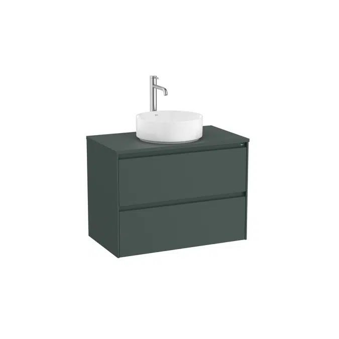 ONA Base unit for over countertop centered hand basin with two drawers