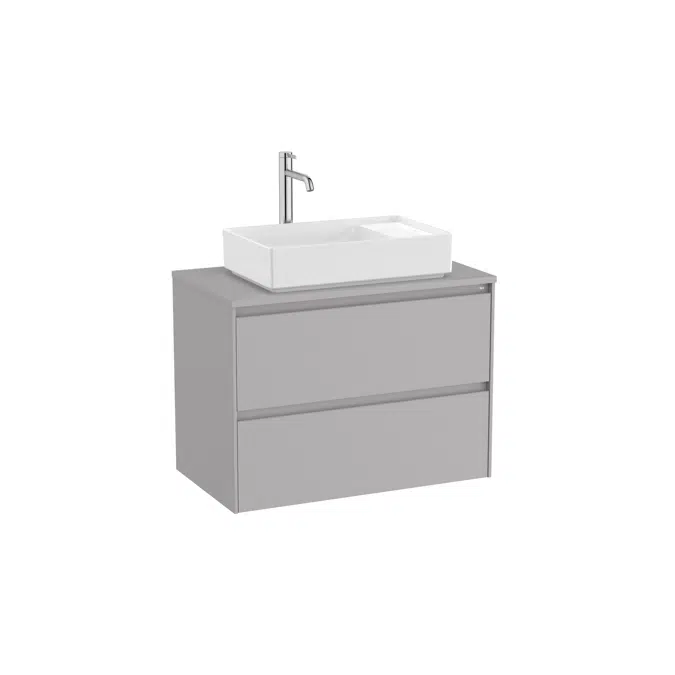 ONA Base unit for over countertop centered hand basin with two drawers