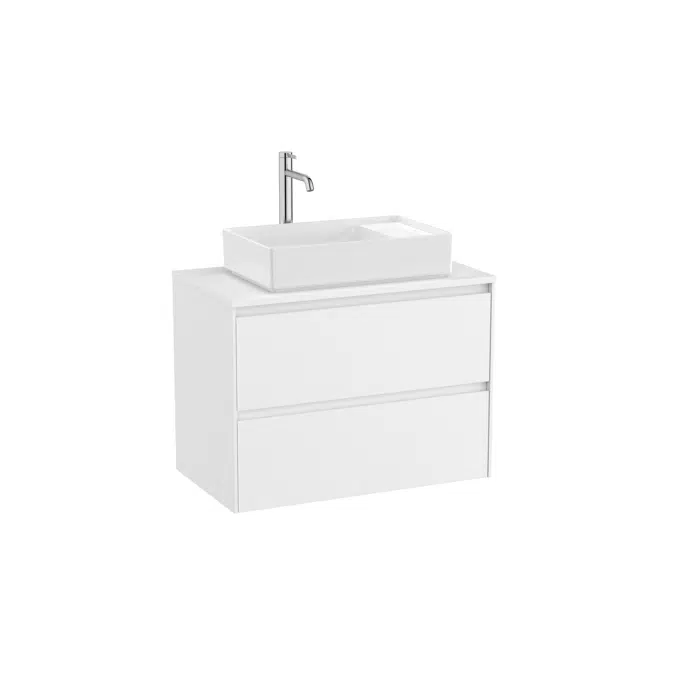 ONA Base unit for over countertop centered hand basin with two drawers