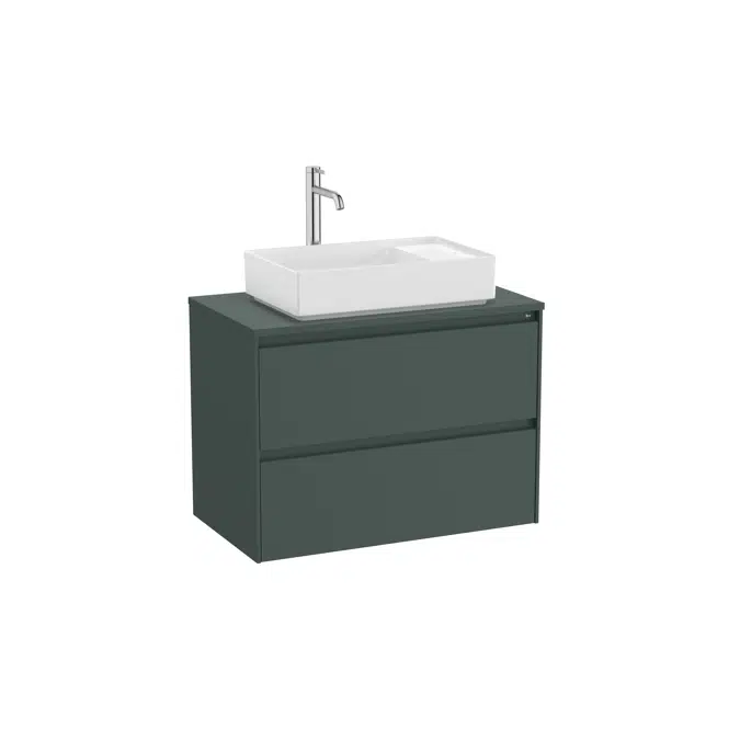 ONA Base unit for over countertop centered hand basin with two drawers