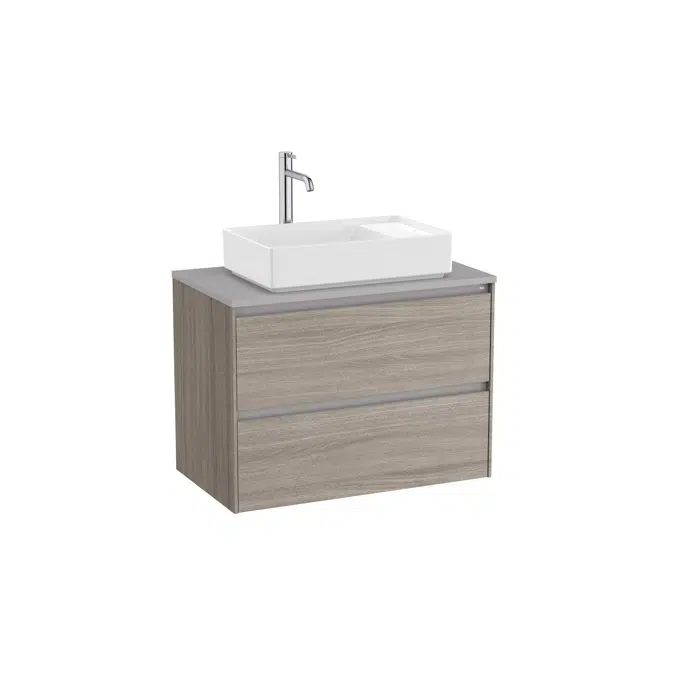 ONA Base unit for over countertop centered hand basin with two drawers