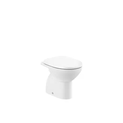 afbeelding voor Victoria Single floorstanding Roca Rimless® WC with vertical outlet. 4,5/3L dual flush. To be installed with Duplo One /Basic Tank cisterns