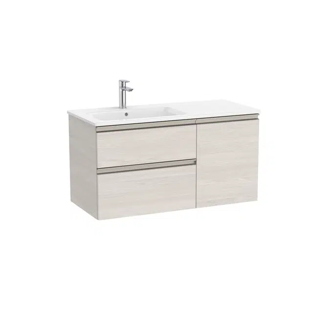 The Gap Unik (base unit with two drawers, one door and slim basin on the left)