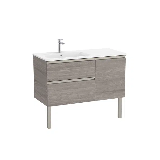 The Gap Unik (base unit with two drawers, one door and slim basin on the left)