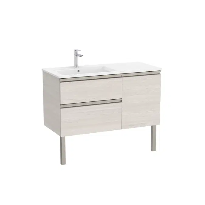 The Gap Unik (base unit with two drawers, one door and slim basin on the left)