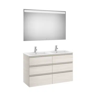 bild för THE GAP 1200 Pack (base unit 6 drawers, double bowl basin and LED mirror)