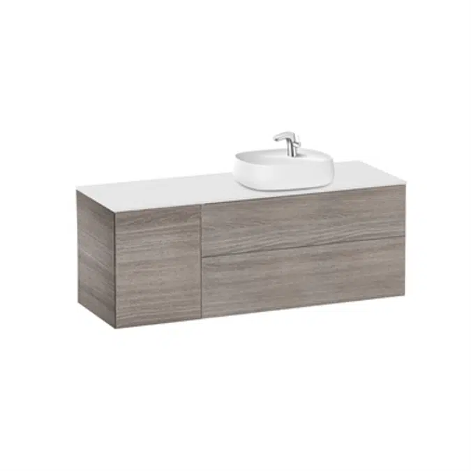 BEYOND Base unit for over countertop basin on the right