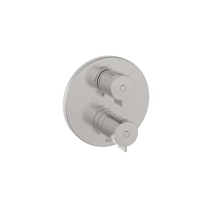 T-500 - Round - Built-in thermostatic shower mixer (1 way). To be completed with RocaBox A525869403