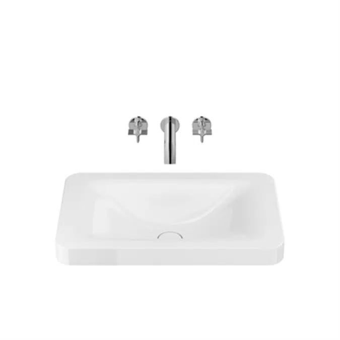 ARMANI - BAIA 660 mm over countertop basin for wall-mounted basin mixer