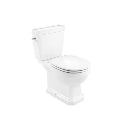 imagem para CARMEN Vitreous china close-coupled Rimless Toilet with dual outlet