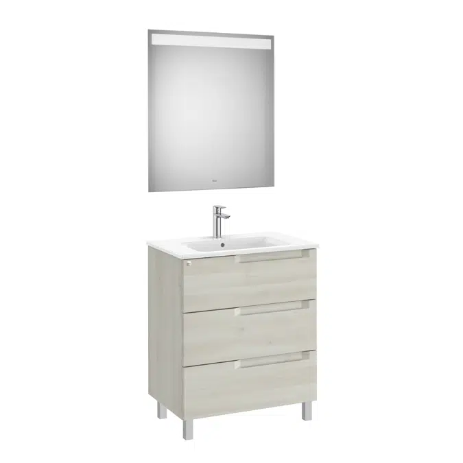 Aleyda Pack (base unit with 3 drawers, basin and LED mirror)