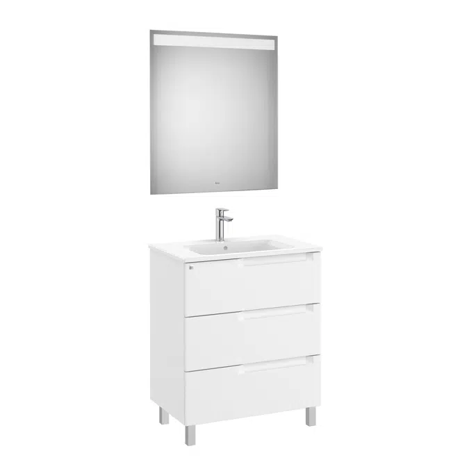 Aleyda Pack (base unit with 3 drawers, basin and LED mirror)