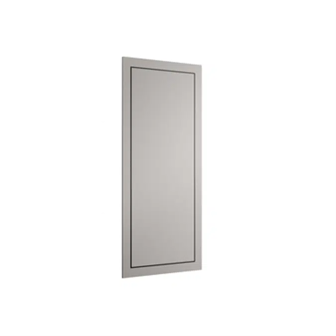 ARMANI - ISLAND Built-in cabinet with right-handed door, magnifying mirror, electrical outlets, shelf and courtesy light