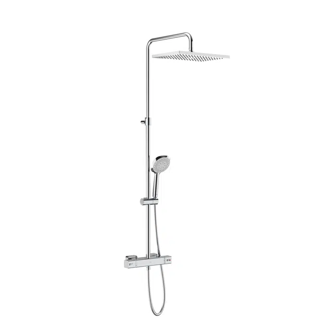 LEVEL Height adjustable thermostatic shower column