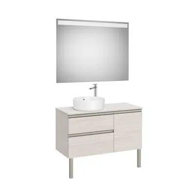 kép a termékről - The Gap Pack (base unit with two drawers and one door for over countertop basin on the left and Eidos LED mirror)