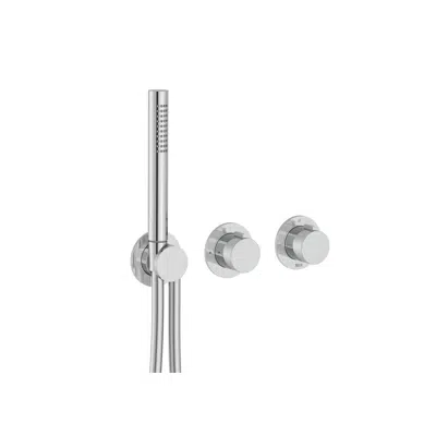 afbeelding voor T-Multi Built-in thermostatic shower mixer (2 ways) with  stick hand-shower, swivel wall bracket and 1.70 m PVC shower flexible hose