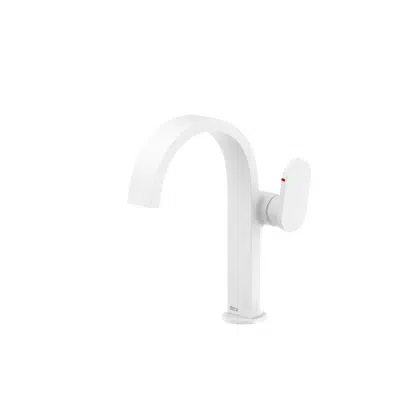 Зображення для Kay - Basin mixer with side handle, smooth body and click-clack waste. Includes flexible supply hoses. Cold Start. L-Size.