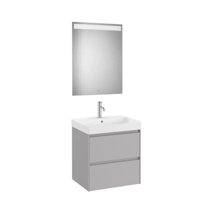 ONA Pack (base unit with two drawers, basin and LED mirror)