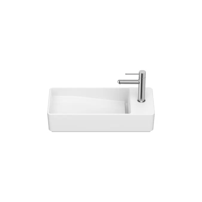Tura  Compact wall-hung vitreous china basin