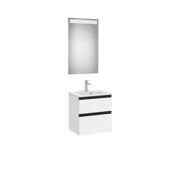 THE GAP 505 Pack (compact base unit 2 drawers, basin and LED mirror)