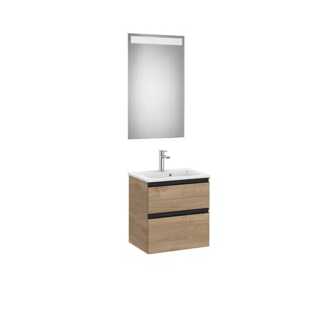 THE GAP 505 Pack (compact base unit 2 drawers, basin and LED mirror)