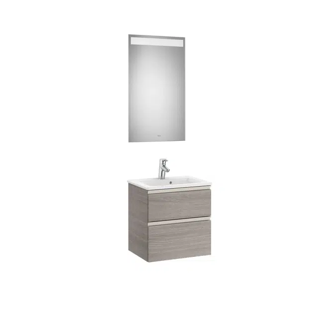 THE GAP 505 Pack (compact base unit 2 drawers, basin and LED mirror)