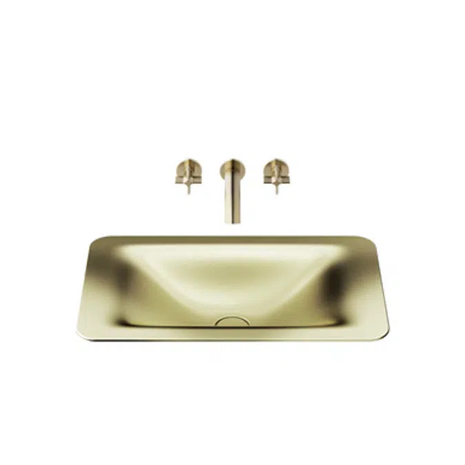 ARMANI - BAIA 660 mm countertop washbasin for wall-mounted basin mixer