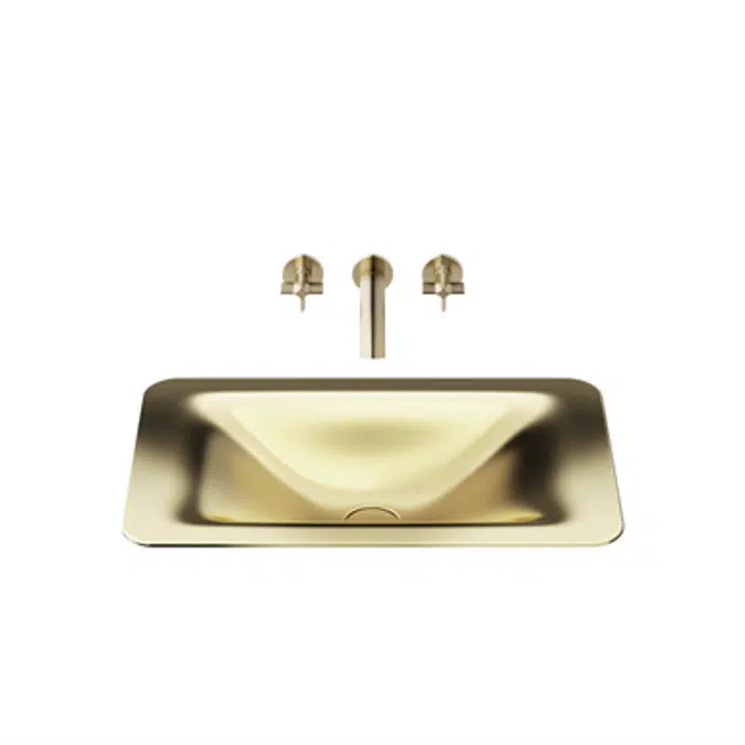 ARMANI - BAIA 660 mm countertop washbasin for wall-mounted basin mixer