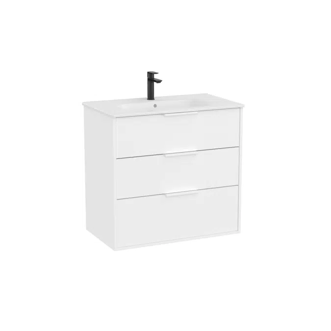 Optica Unik - Base unit with three drawers and ceramic basin