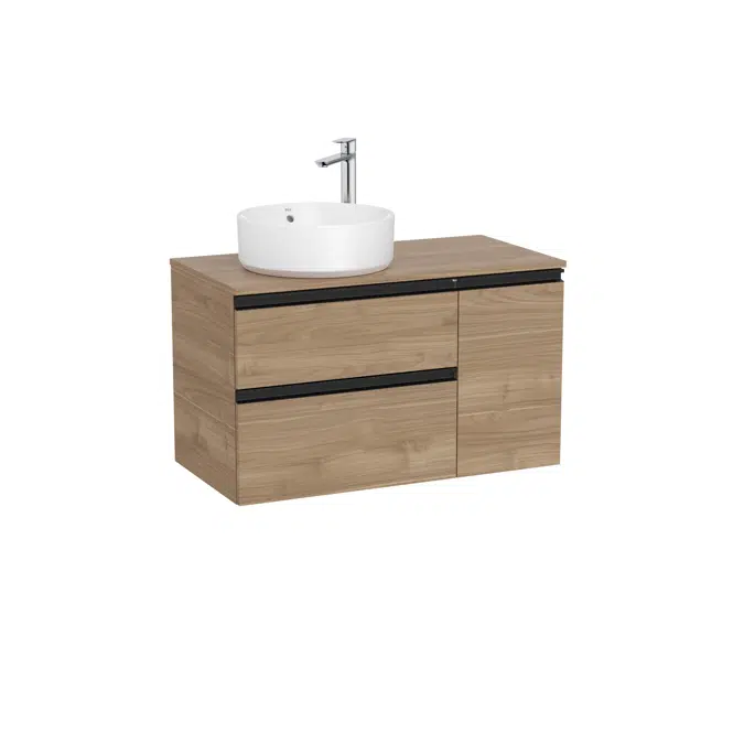 The Gap Base unit with two drawers for left hand over countertop basin