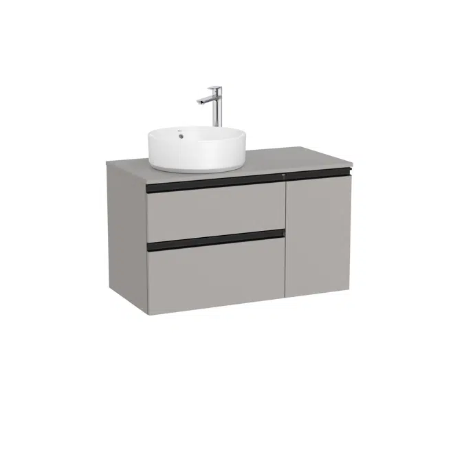 The Gap Base unit with two drawers for left hand over countertop basin