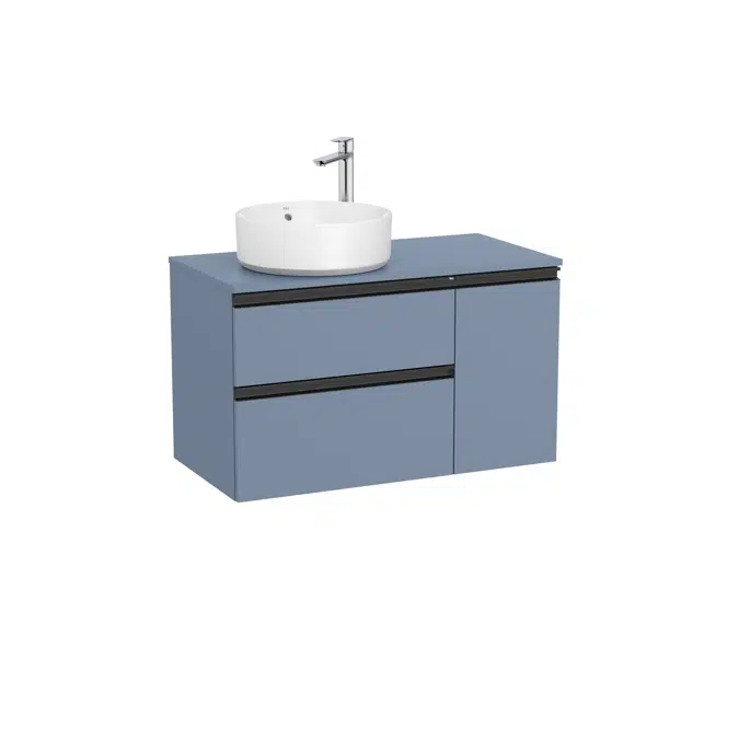 The Gap Base unit with two drawers for left hand over countertop basin